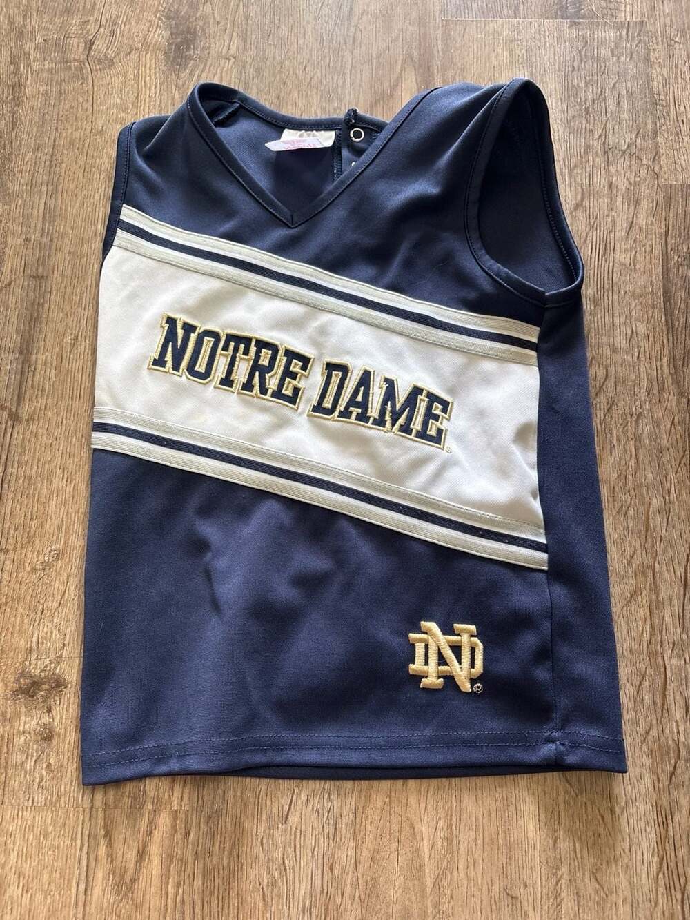 Knights Apparel Notre Dame Cheerleading Shell Top girls Size M